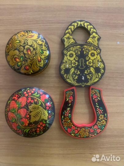 Хохлома деревянная золотая ручная роспись