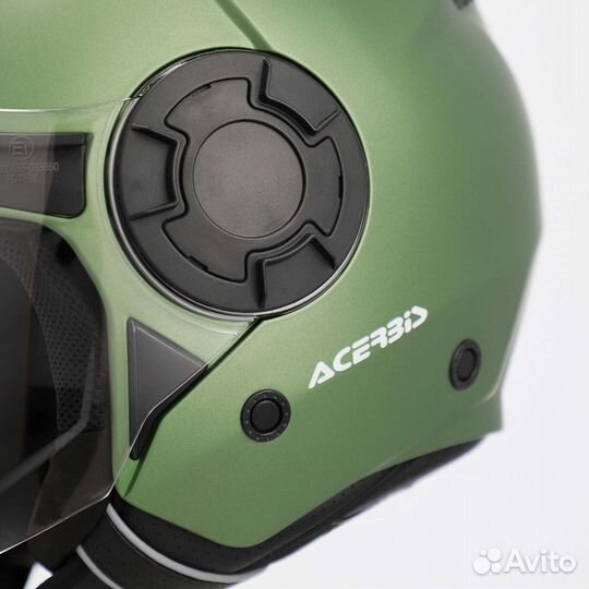 Acerbis vento 2206 Double визор Jet Motorcycle Мотошлем Green