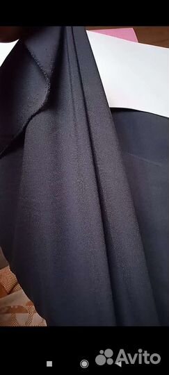 Пикачу ткань черная,темносиний, костюмная, пикачу