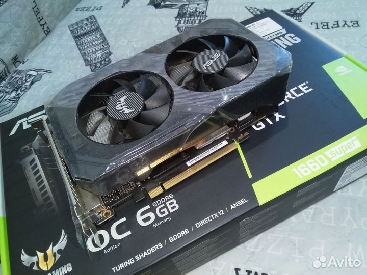 Видеокарта asus tuf gtx 1660 super 6Gb