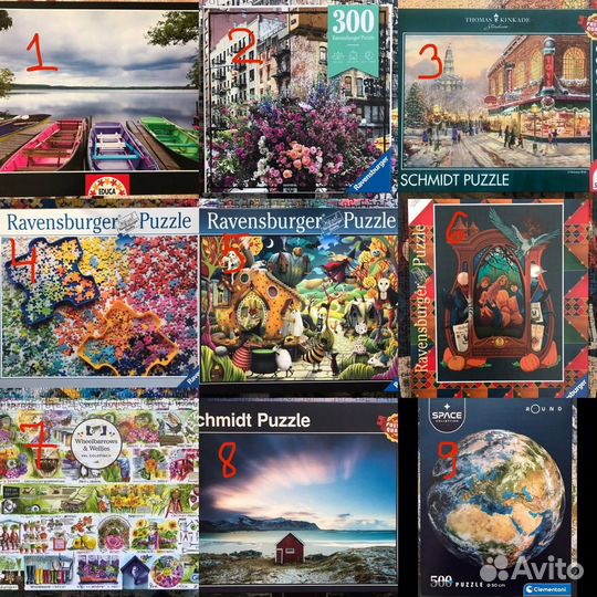 Продам пазлы (ravensburger, educa и др)
