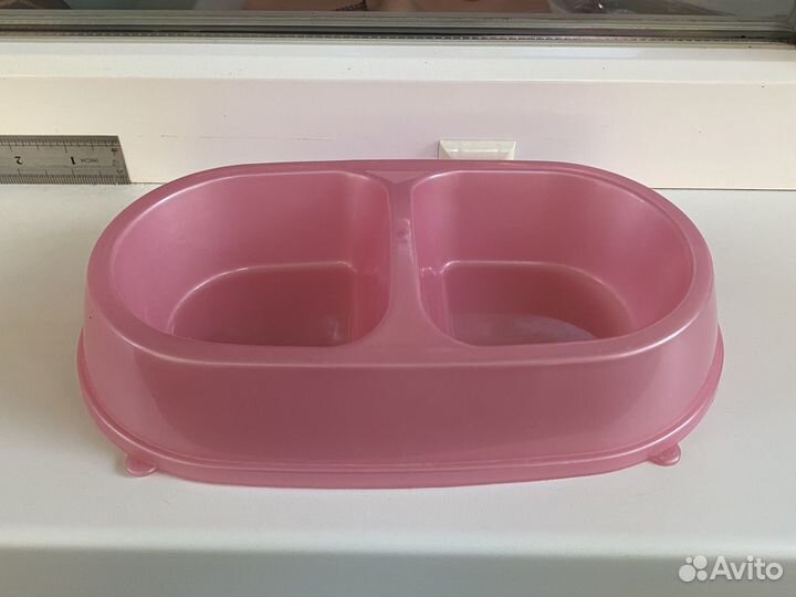 Миска двойная для кошек б/у
