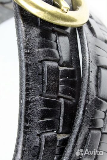 Мужской кожаный ремень, плетёнка, 40 мм