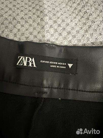 Кожаные шорты zara