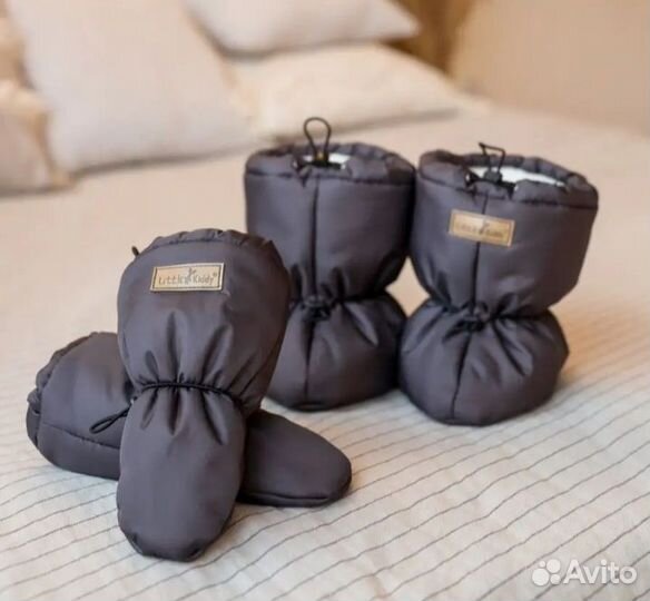 Пинетки и варежки зимние