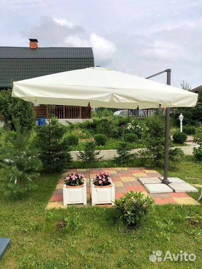 Зонты для дачи и сада на боковой опоре