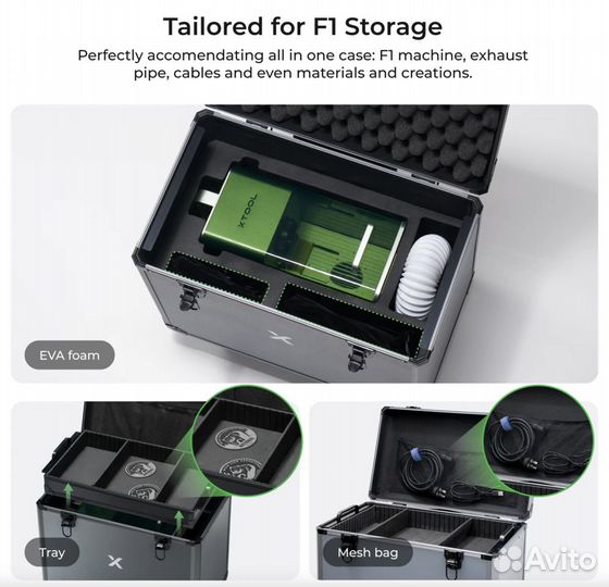 XTool F1 Productive Bundle + Rolling Hard Case