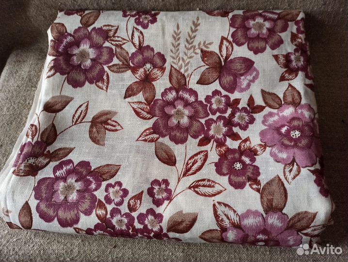 Ткань СССР портьерная лён. 5 м х 150 см. Новая