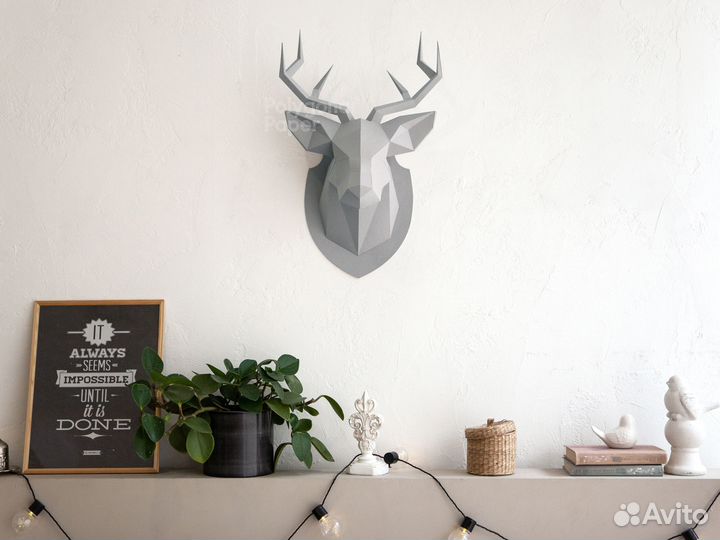 Набор для творчества - голова оленя из бумаги