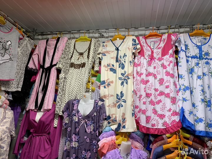 Трикотаж халаты сарочки пижамы женский и муж