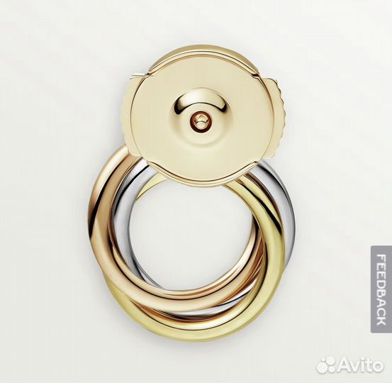 Серьги золотые cartier