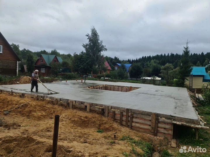 Фундамент плита Ленточный Под ключ