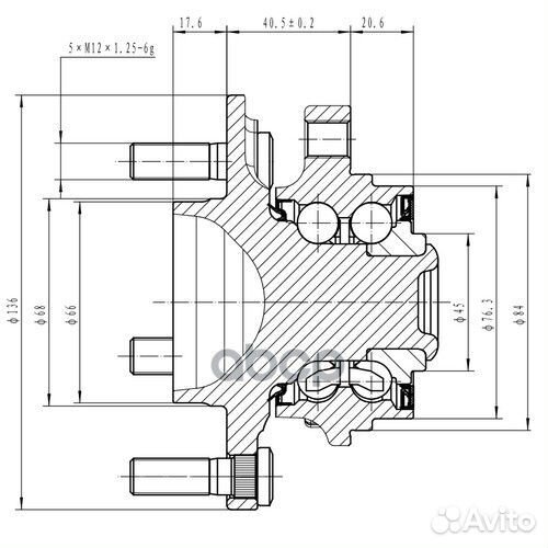 Ступица передняя Z89104R Zikmar