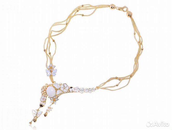 Золотое колье Roberto Bravo White Dreams