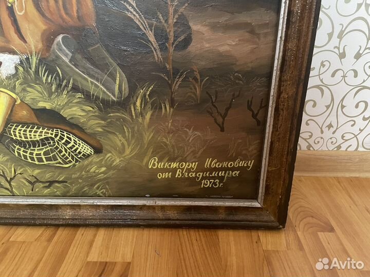 Картина маслом огромная 1973 г