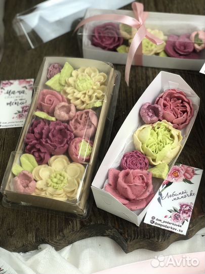 Цветы-Зефир ручной работы в подарок маме