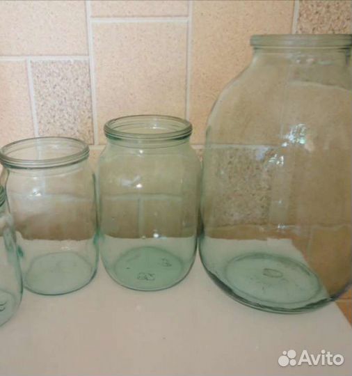 Стеклянная банка 3л, 1л и 0,7. Б/У
