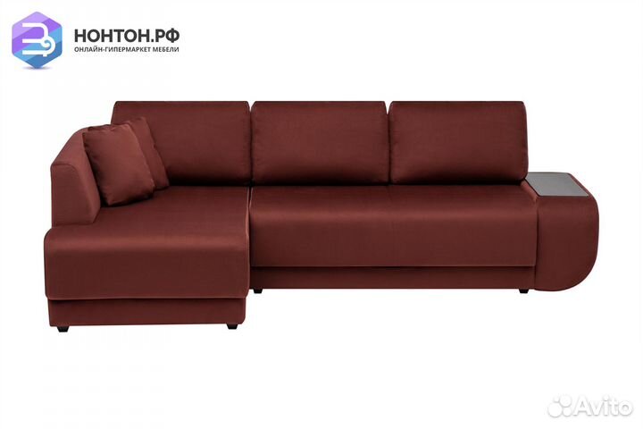 Угловой диван пума Консул бордовый