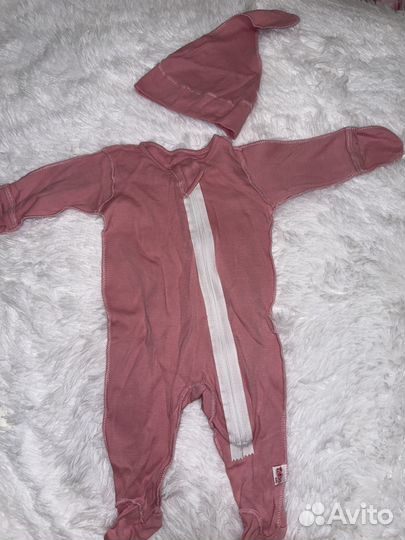 Слип с шапочкой для новорожденных