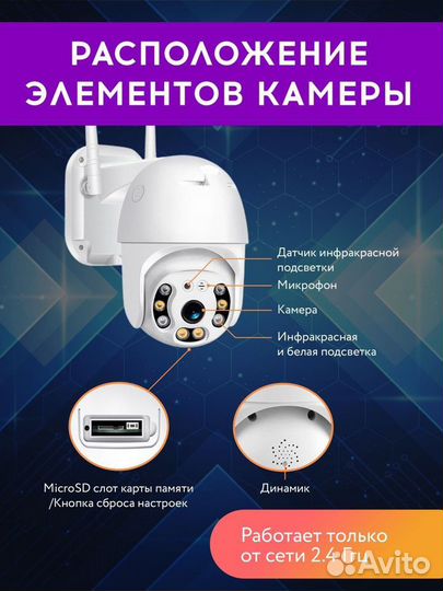 Камера видеонаблюдения уличная Wi-Fi 3MP