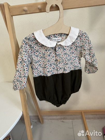 Детское хлопковое боди 9-12 месяцев