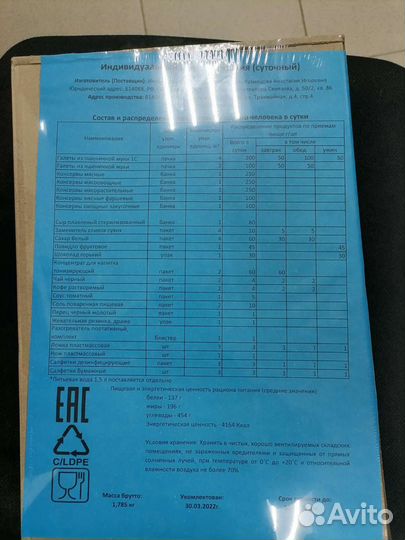 Ирп сухой паек