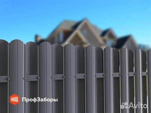 Забор шахматка из металлического штакетника