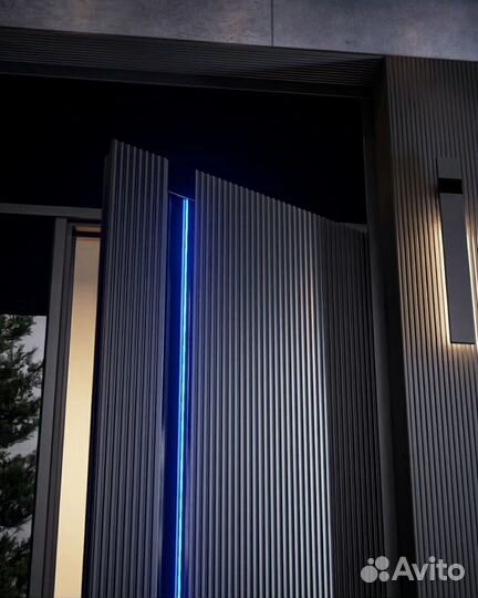 Входная дверь премиум с вставками из стелка