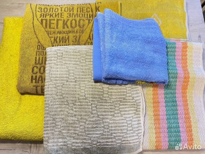 Полотенца банные с дефектами пакетом 6 шт