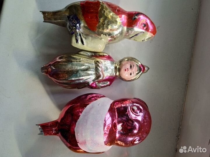 Елочные игрушки СССР на прищепке