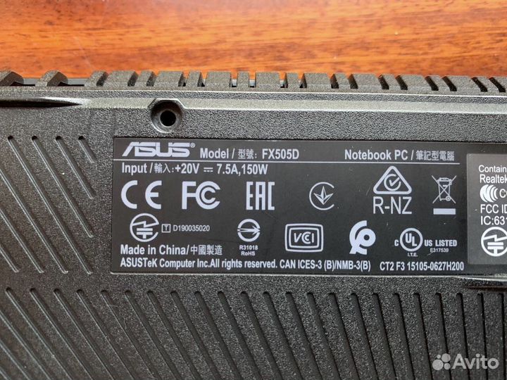 Ноутбук Asus TUF gaming FX505DT-BQ598T