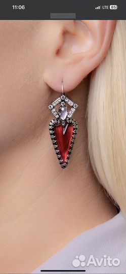 Серьги konplott snow white красный