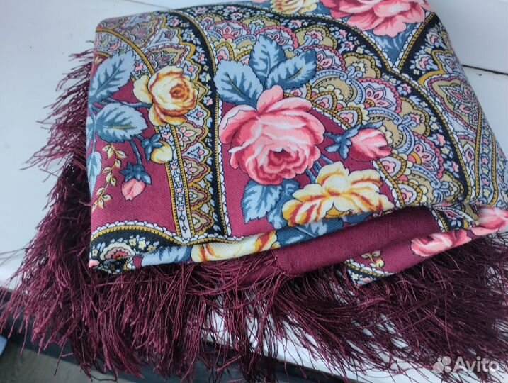 Павлопосадский платок шерсть