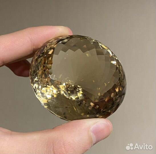 Цитрин граненый коллекционный необлагороженный