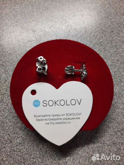 Серьги Sokolov новые для девочки