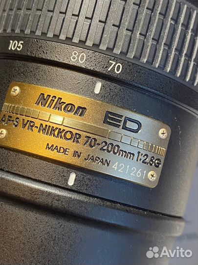 Объектив Nikon 70-200mm f/2.8G ED AF-S VR Zoom