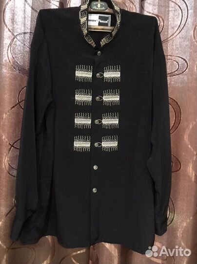 Рубашка мужская черная, размер XL