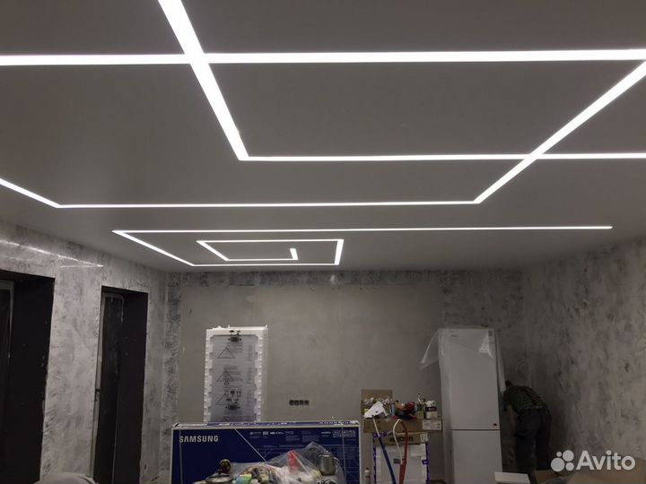 Натяжные потолки, ремонт потолков