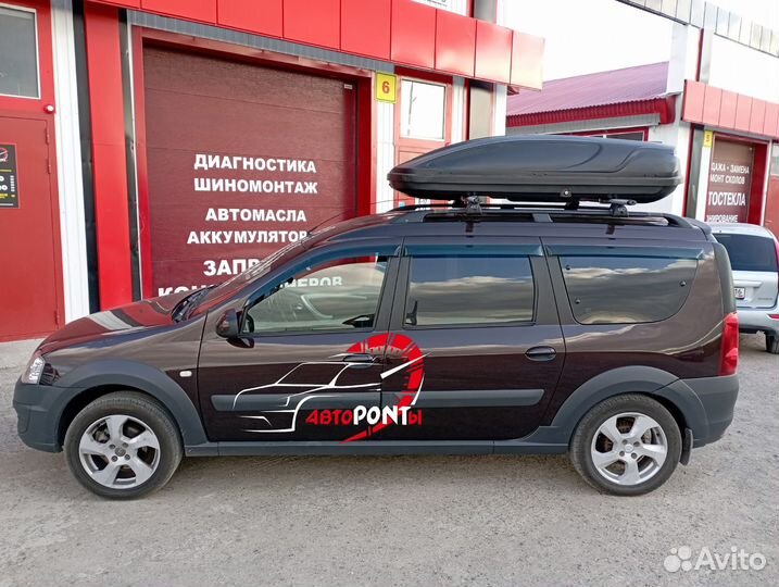 Автобокс Level 450л на Лада Ларгус кросс