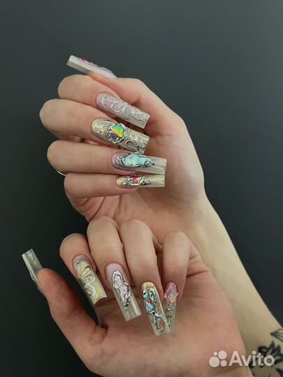 Crazy наращивание, маникюр, гель лак