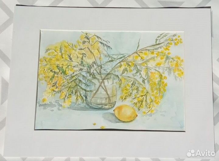 Серия акварелей с цветами