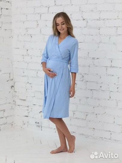 Комплект халат и сорочка Фэст в роддом 46