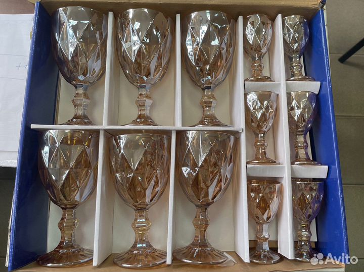 Набор бокалов и рюмок 6+6