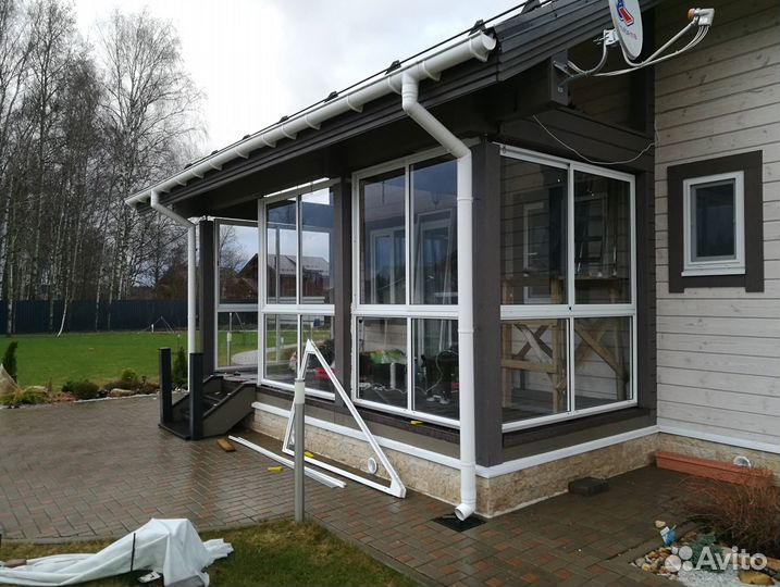 Остекление терассы распашное