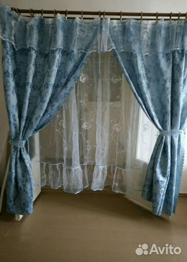 Комплект на кухонное окно - шторы