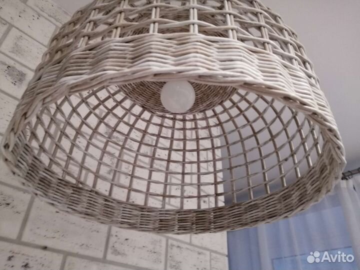 Большой плетенный абажур