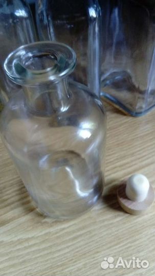 Банка бутылка стекло с крышкой пробкой 8 шт