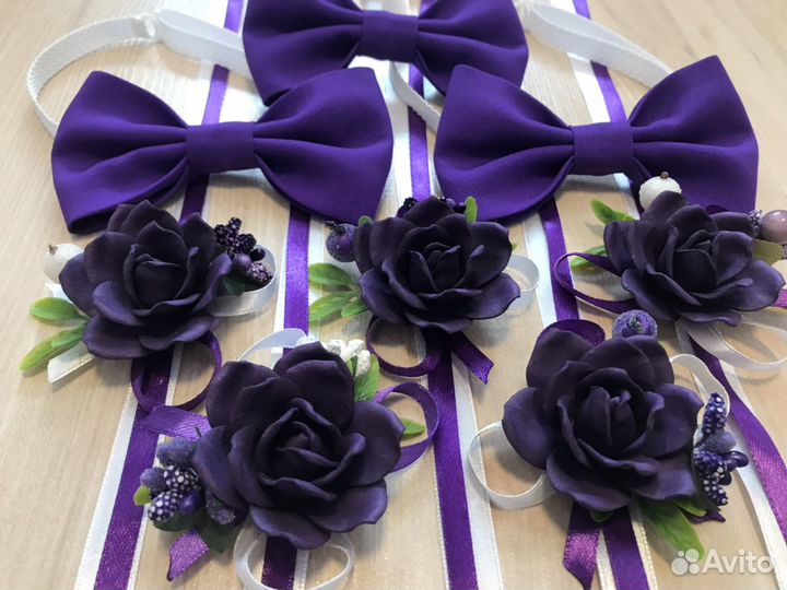 Браслеты подружкам невесты, бабочки друзьям жениха