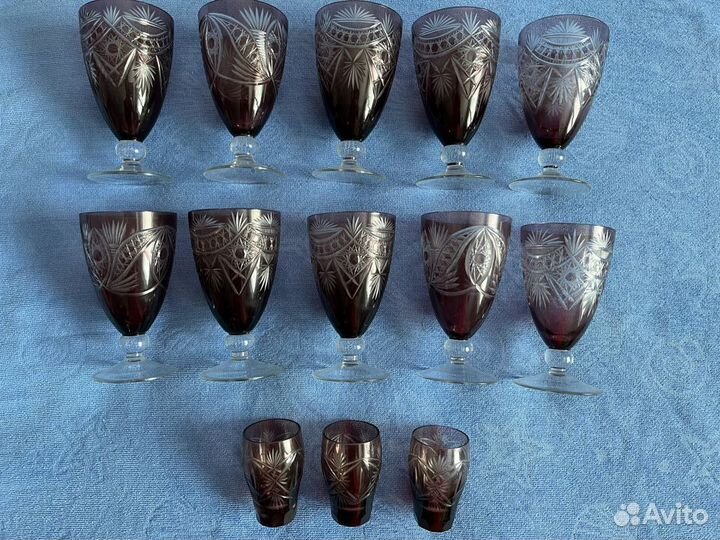 Фужеры, бокалы, рюмки хрусталь СССР