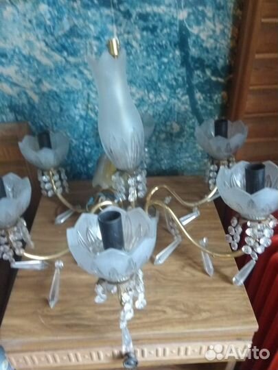 Люстра потолочная хрустальная